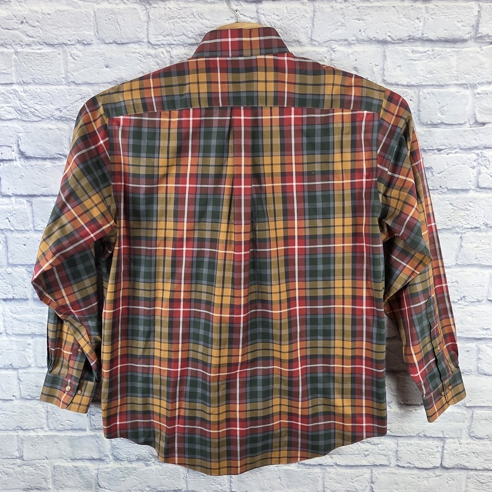 Lot Of 2 Brooks Brothers Shirt Men Multicolor Plaid Long Sleeve Non Iron Large - Picture 4 of 13